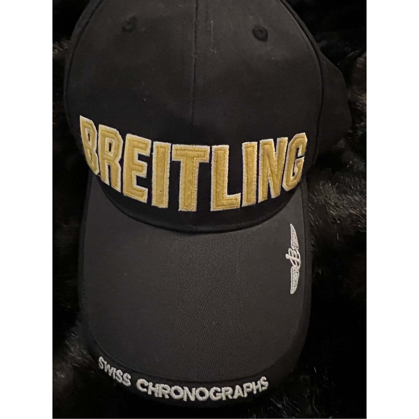 Breitling Hat Baseball Cap Adjustable Strap Back Black Adult Breitling Since 188
